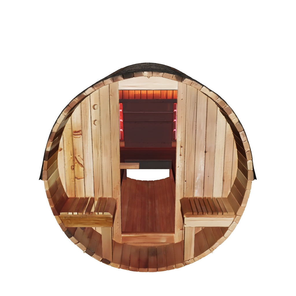 Fonteyn | Barrel Sauna 7+1 Combi Compleet | Rustic