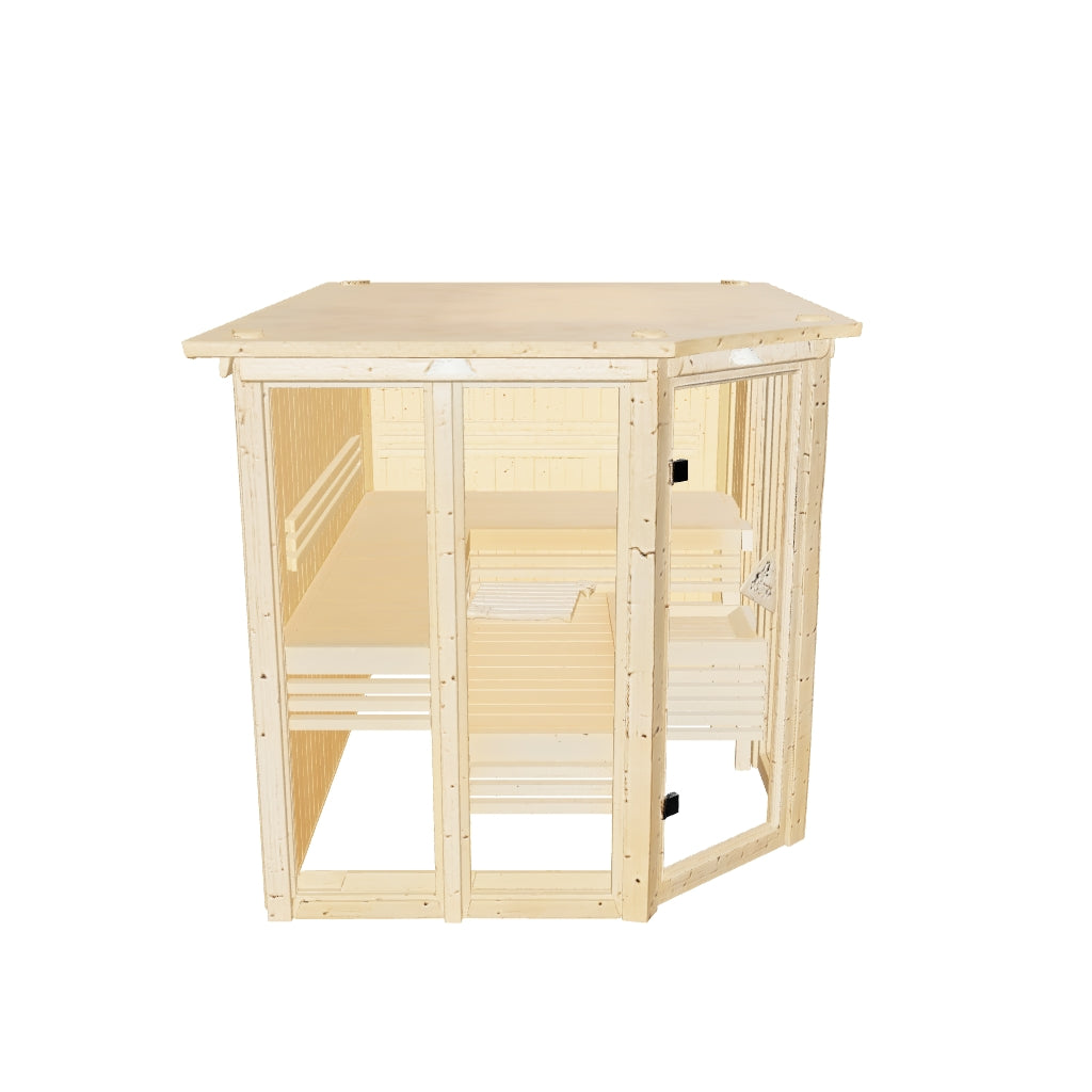 Karibu | Ainur 3 Sauna met Dakkraag