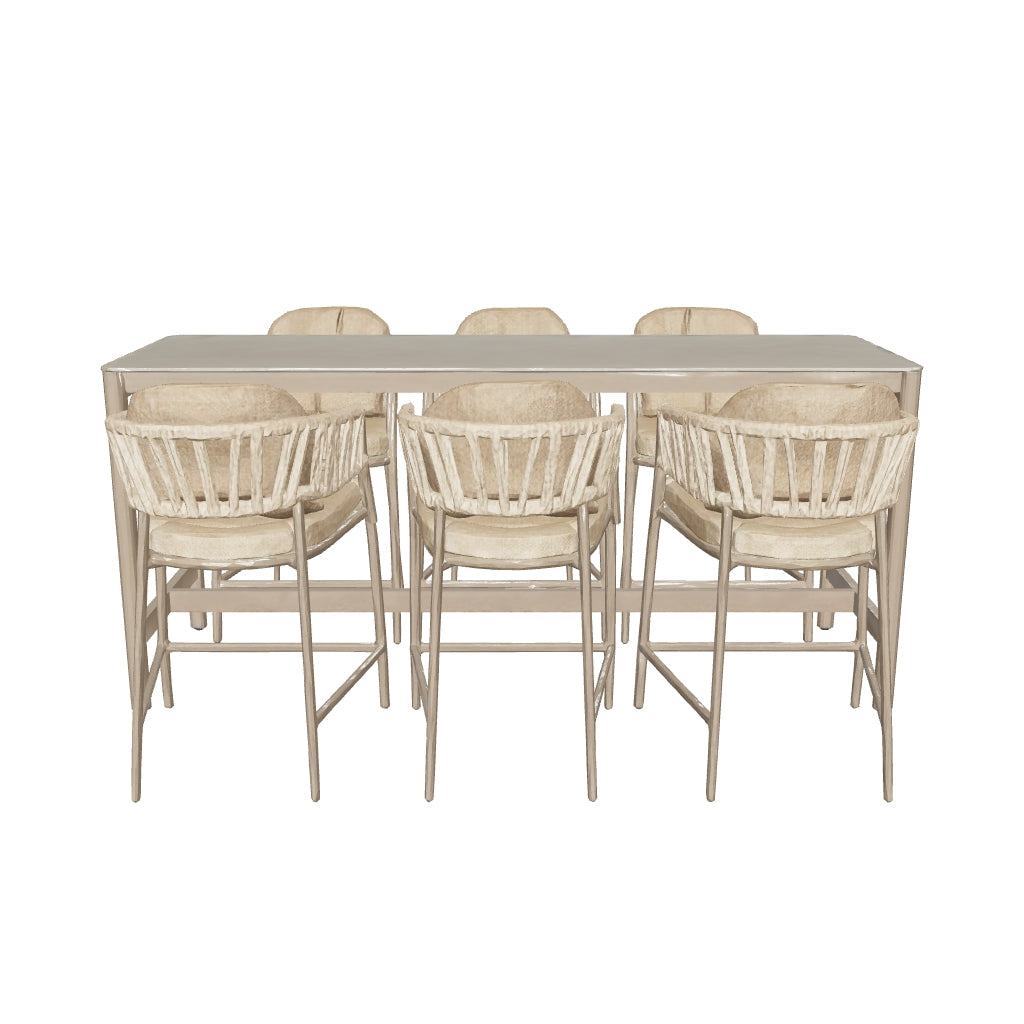 Taste by 4 Seasons Calma High Diningset Latte, foto 2 van 8