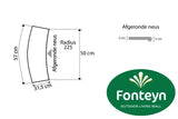 Fonteyn | Zwembad Randsteen | Randtegel Radius R225 met Afgeronde Neus