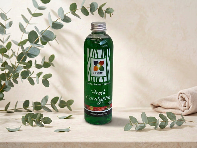 Passion Fresh Eucalyptus – aroma in een gestileerde productafbeelding