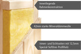 Karibu | Saja Sauna met Dakkraag | Bronzeglas Deur