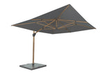 Hacienda Parasol 300 x 400 cm, Houtlook-Charcoal - 4 Seasons Outdoor