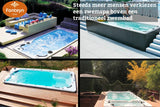 Fitness 1 Deep Swimspa | Sterling White with DARK GREY