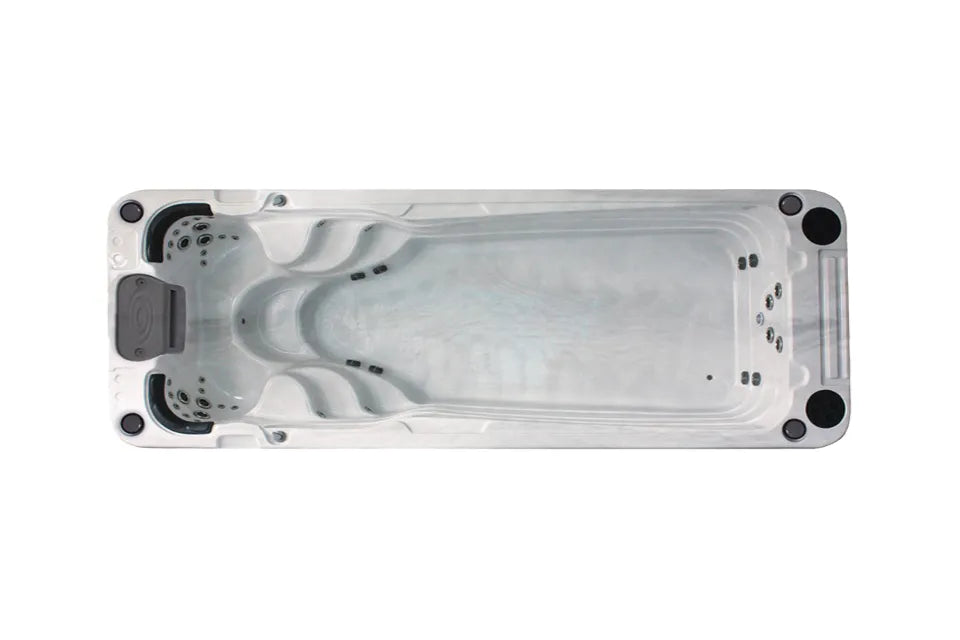Aquatic 2 Swimspa | Sterling White with DARK GREY