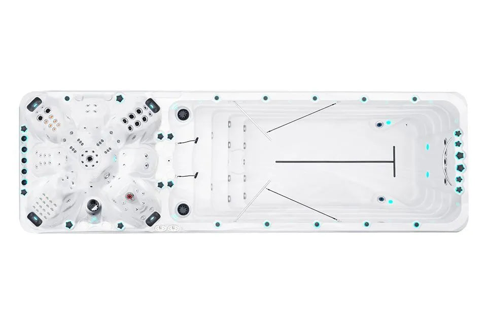 Vitality Deep Swimspa | Sterling White with DARK GREY