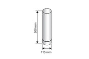 Kachelpijp 50 cm - Ø115 mm RVS - Harvia