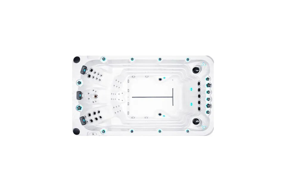 Activity 1 Deep Swimspa | Sterling White with DARK GREY
