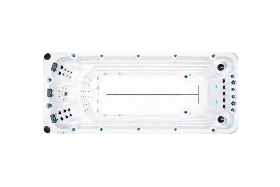Activity 2 Deep Swimspa | Sterling White with DARK GREY