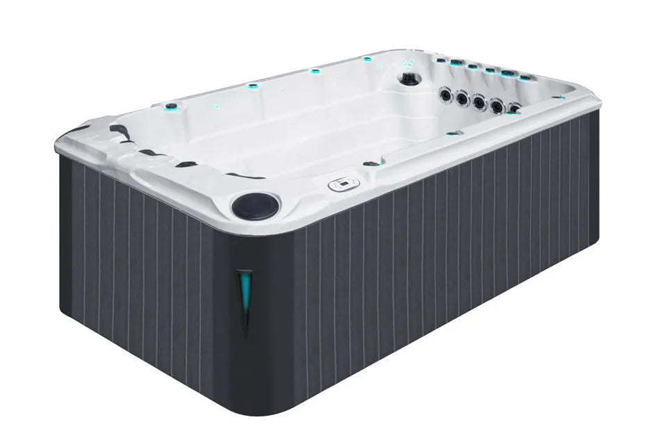 Activity 1 Deep Swimspa | Sterling White with DARK GREY