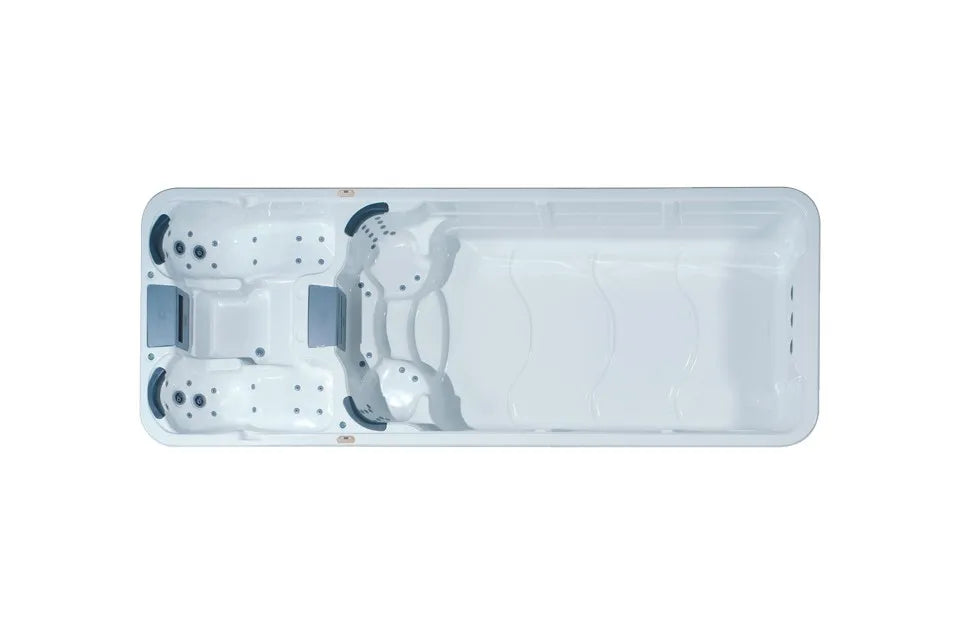 Aquatic 7 Swimspa | Sterling White with DARK GREY