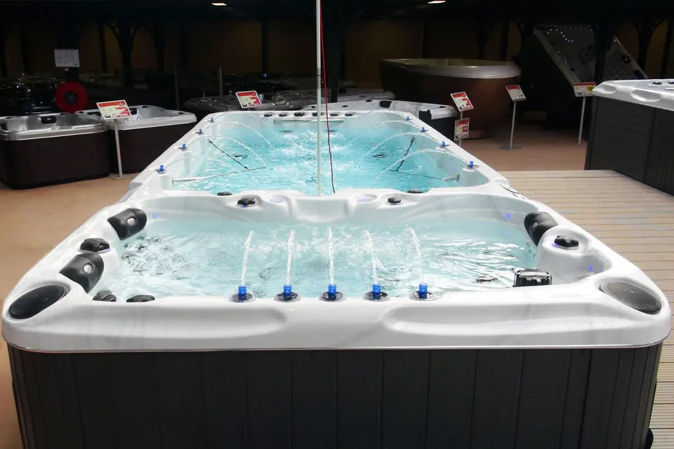 Energy Deep Swimspa | Sterling White with DARK GREY