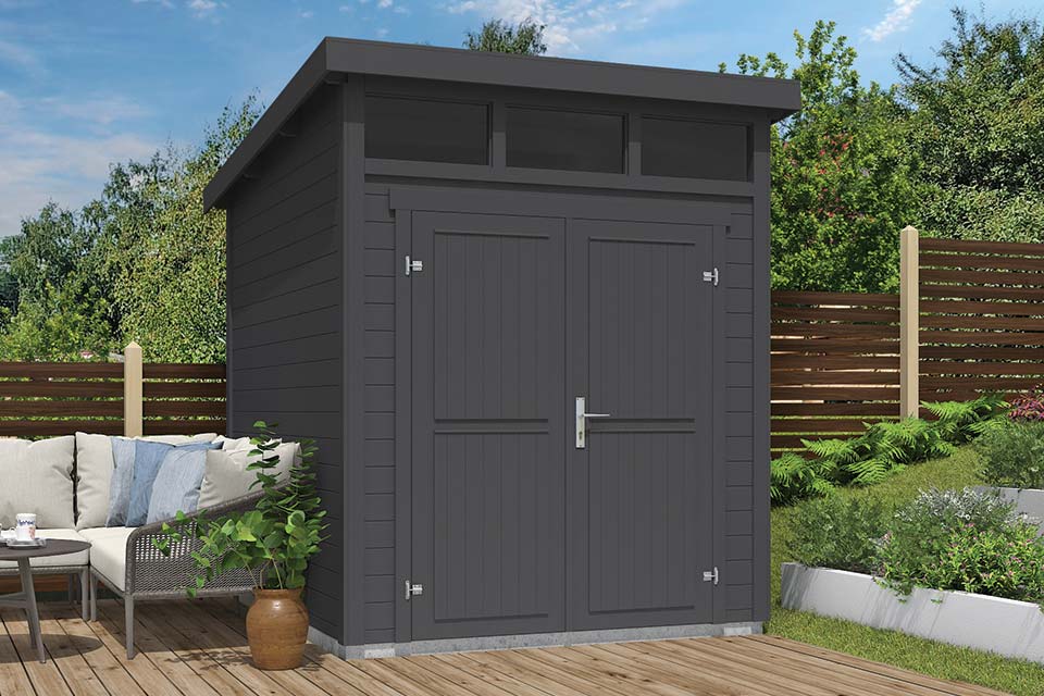 Outdoor Life Products | Tuinhuis Kibo 2 - 200 x 250 | Gecoat | Carbon Grey