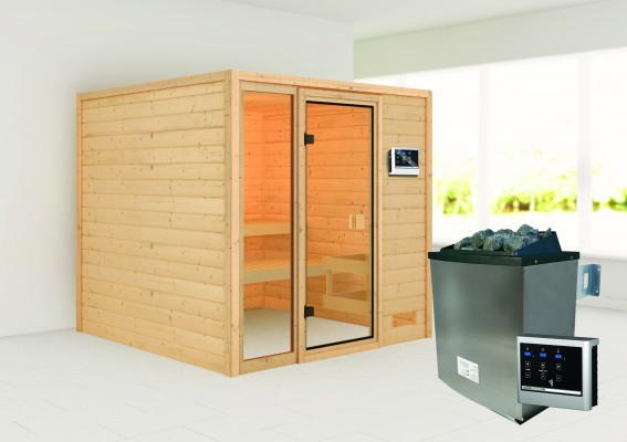 Woodfeeling | Sauna Jutta | Kachel 9 kW Externe Bediening