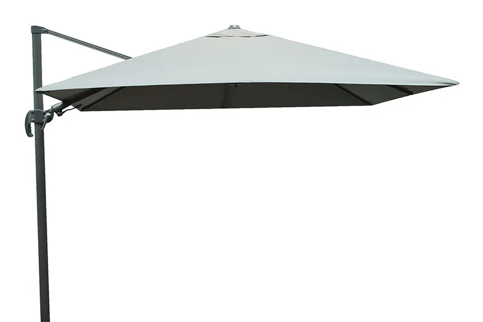 Zweefparasol 300 x 300 cm Shadow LED - Antraciet/Faded Grey - Fonteyn Collectie